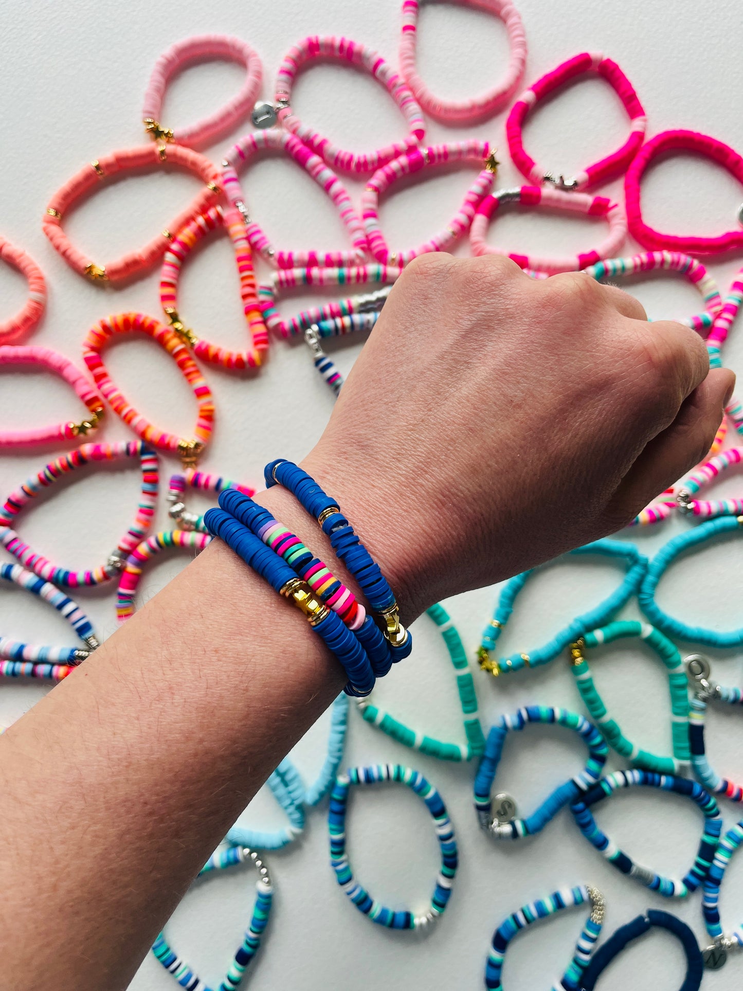 Happy Heishi bead bracelets!