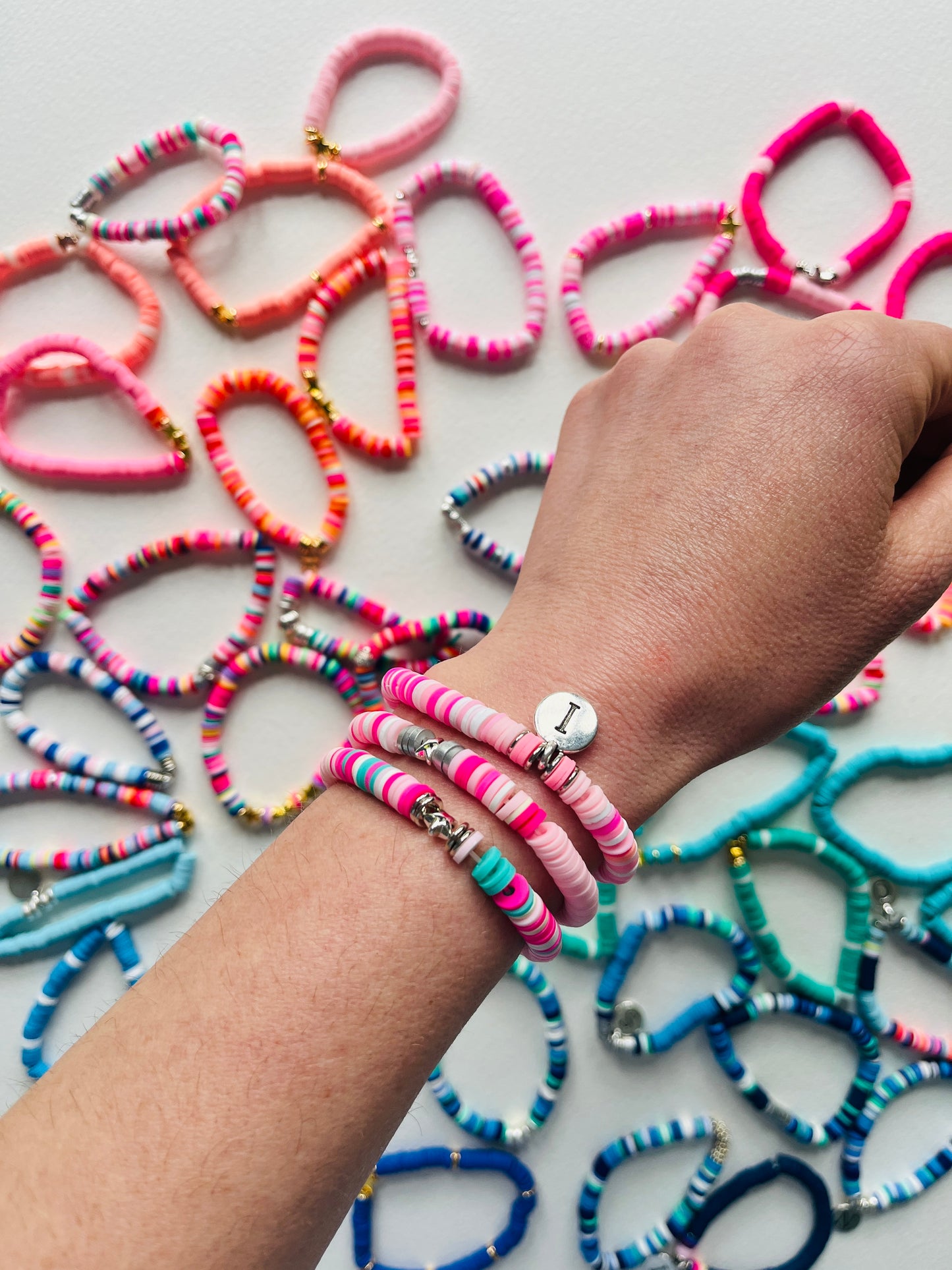 Happy Heishi bead bracelets!