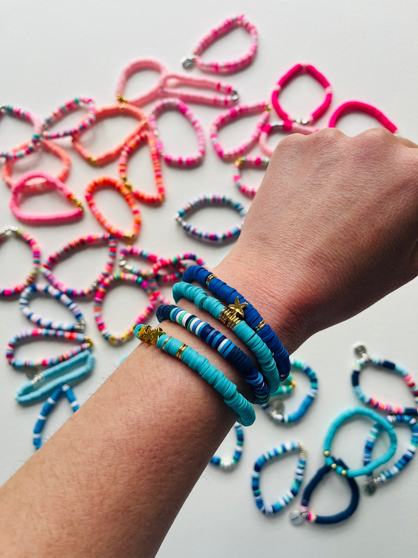 Happy Heishi bead bracelets!