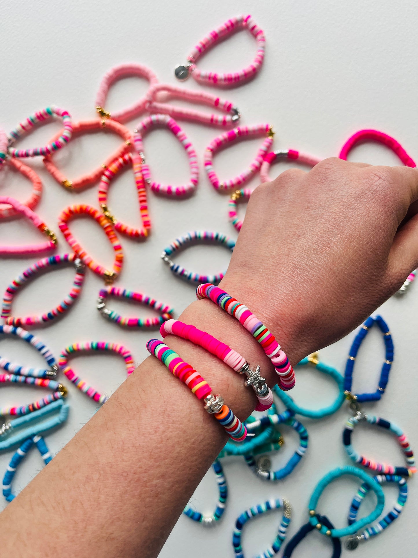 Happy Heishi bead bracelets!