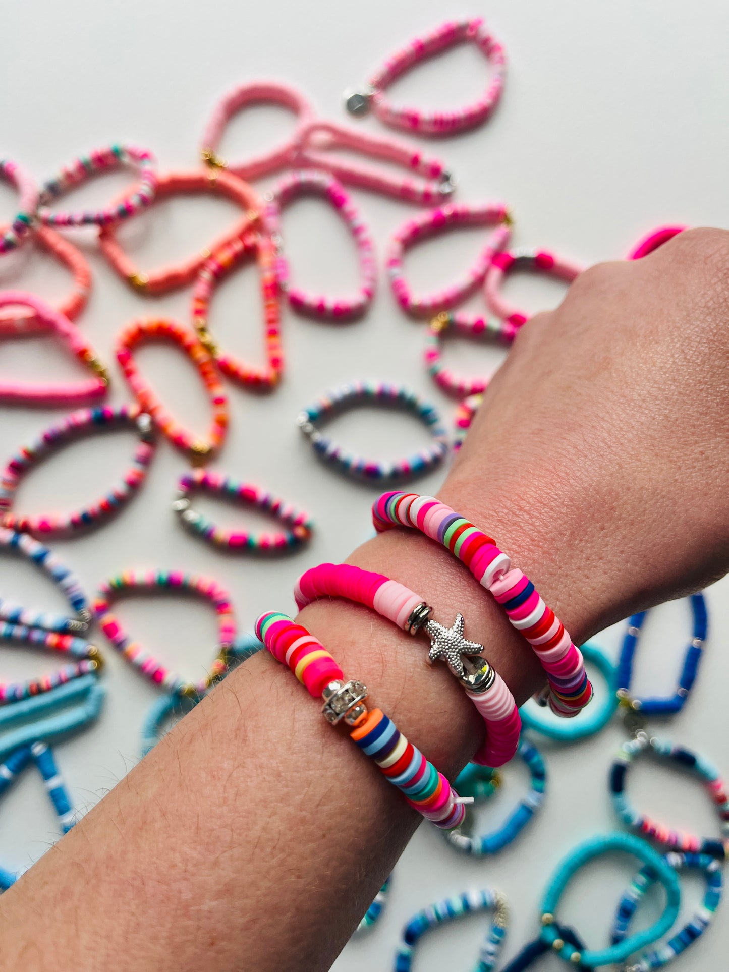 Happy Heishi bead bracelets!