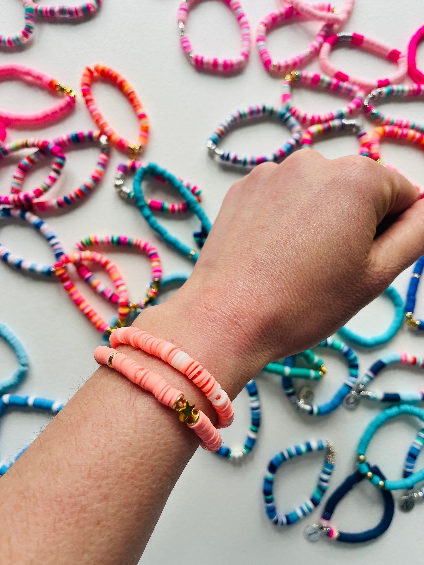 Happy Heishi bead bracelets!