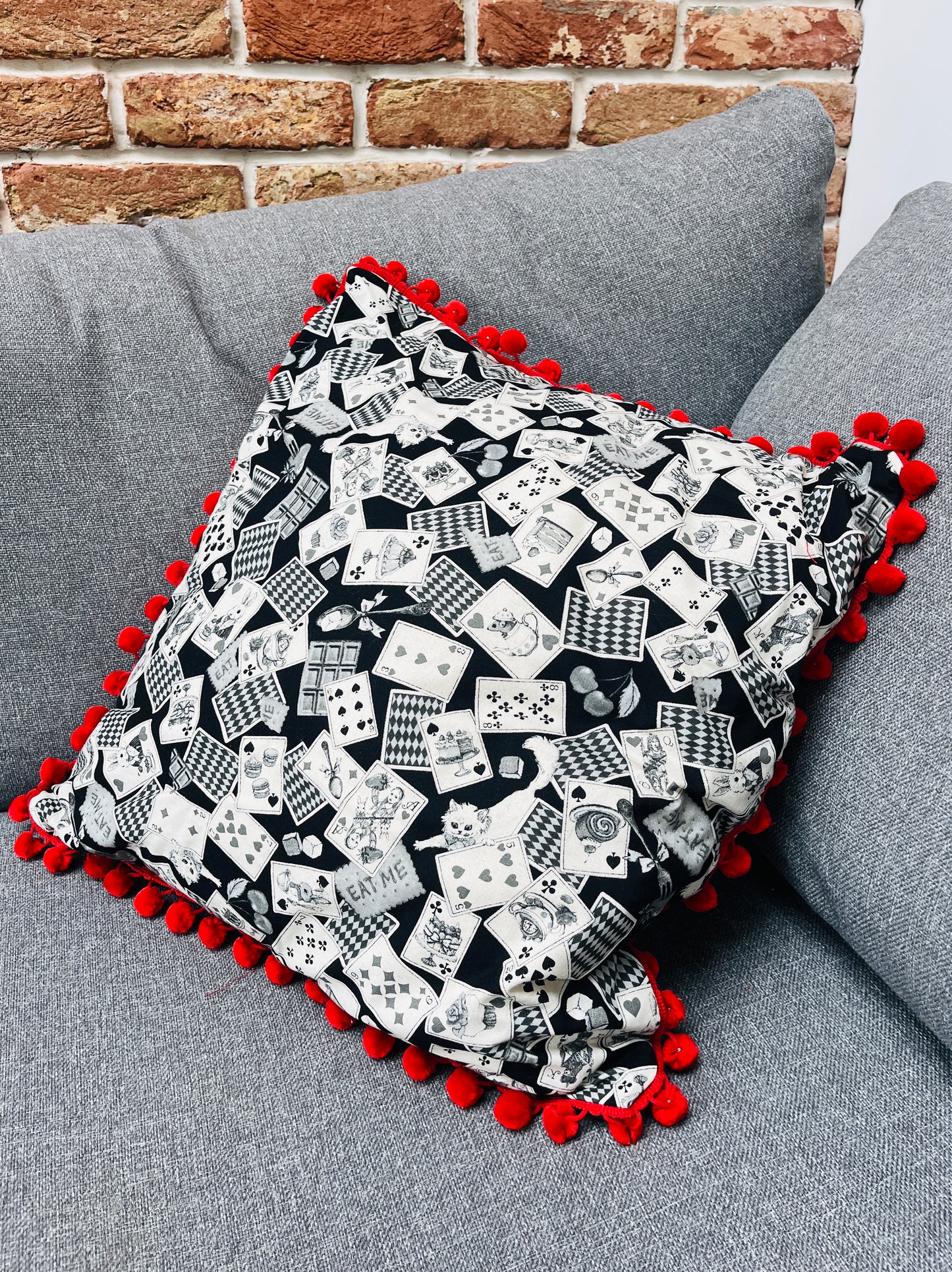 Alice in Wonderland print cotton cushions
