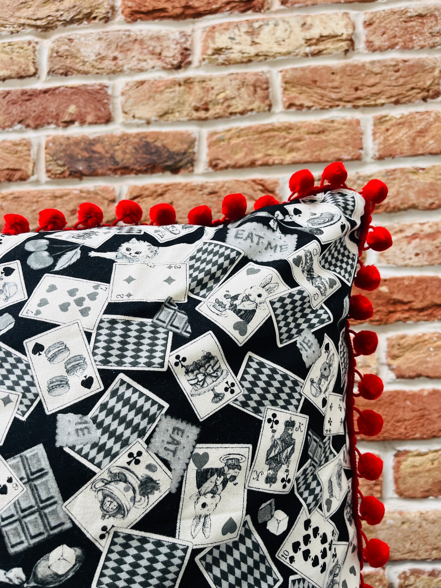Alice in Wonderland print cotton cushions