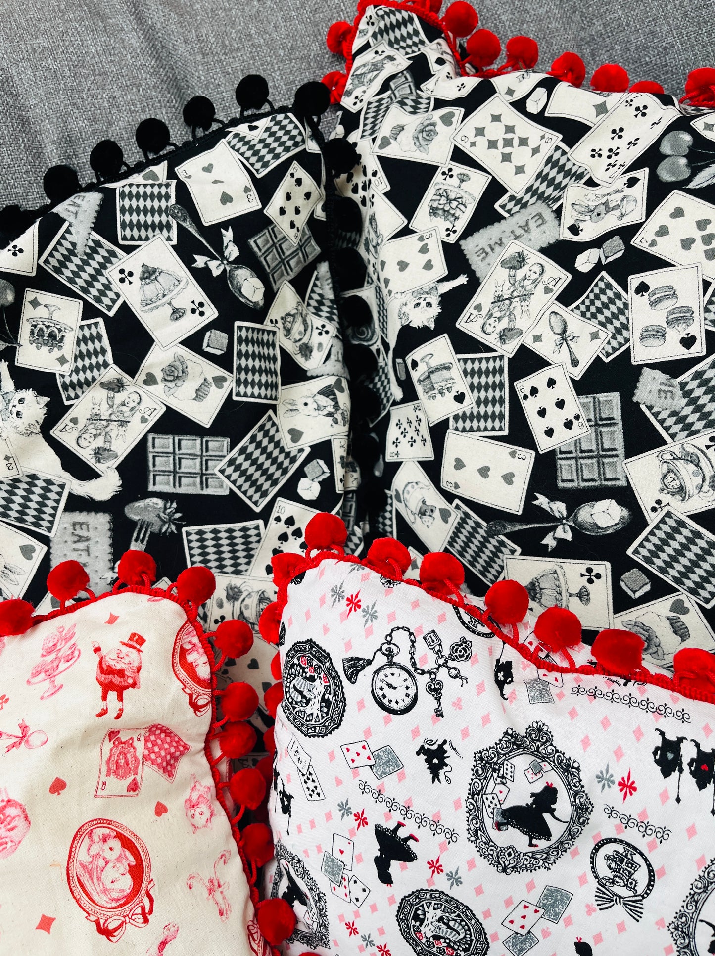 Alice in Wonderland print cotton cushions