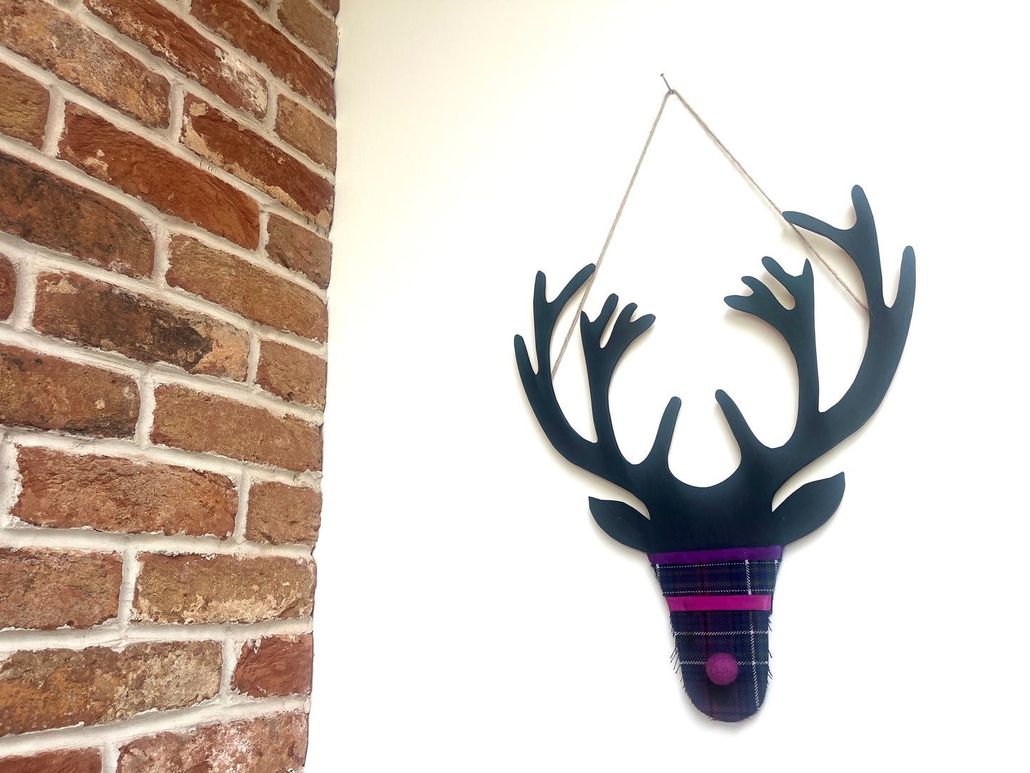 Harris tweed stag heads