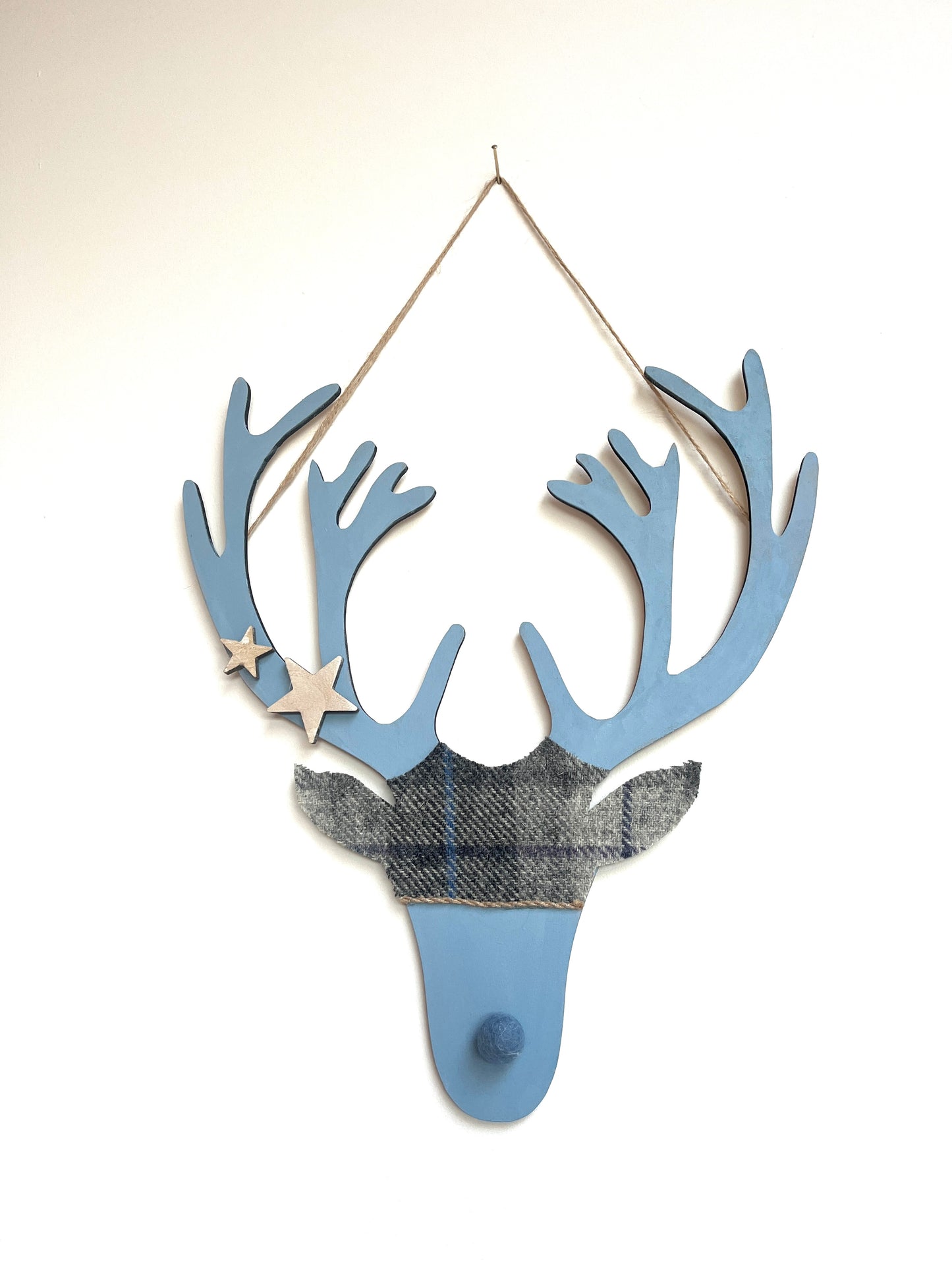 Harris tweed stag heads