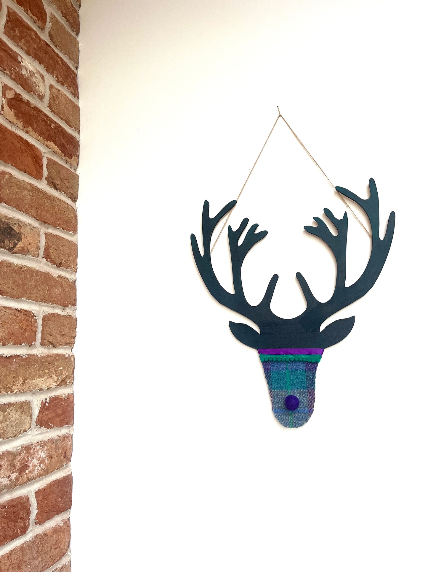 Harris tweed stag heads