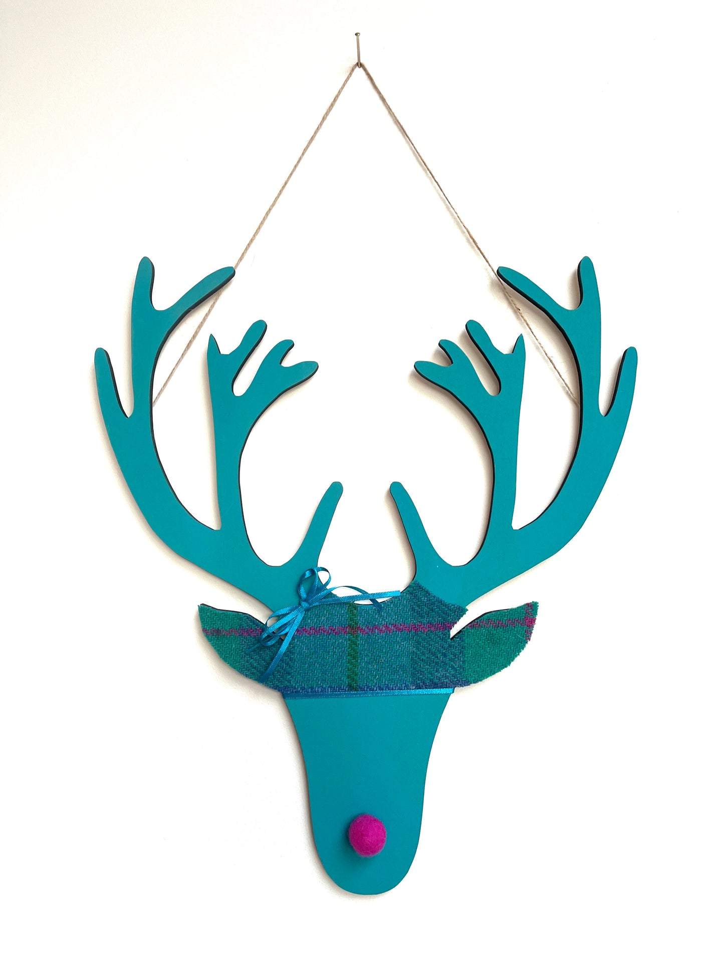 Harris tweed stag heads