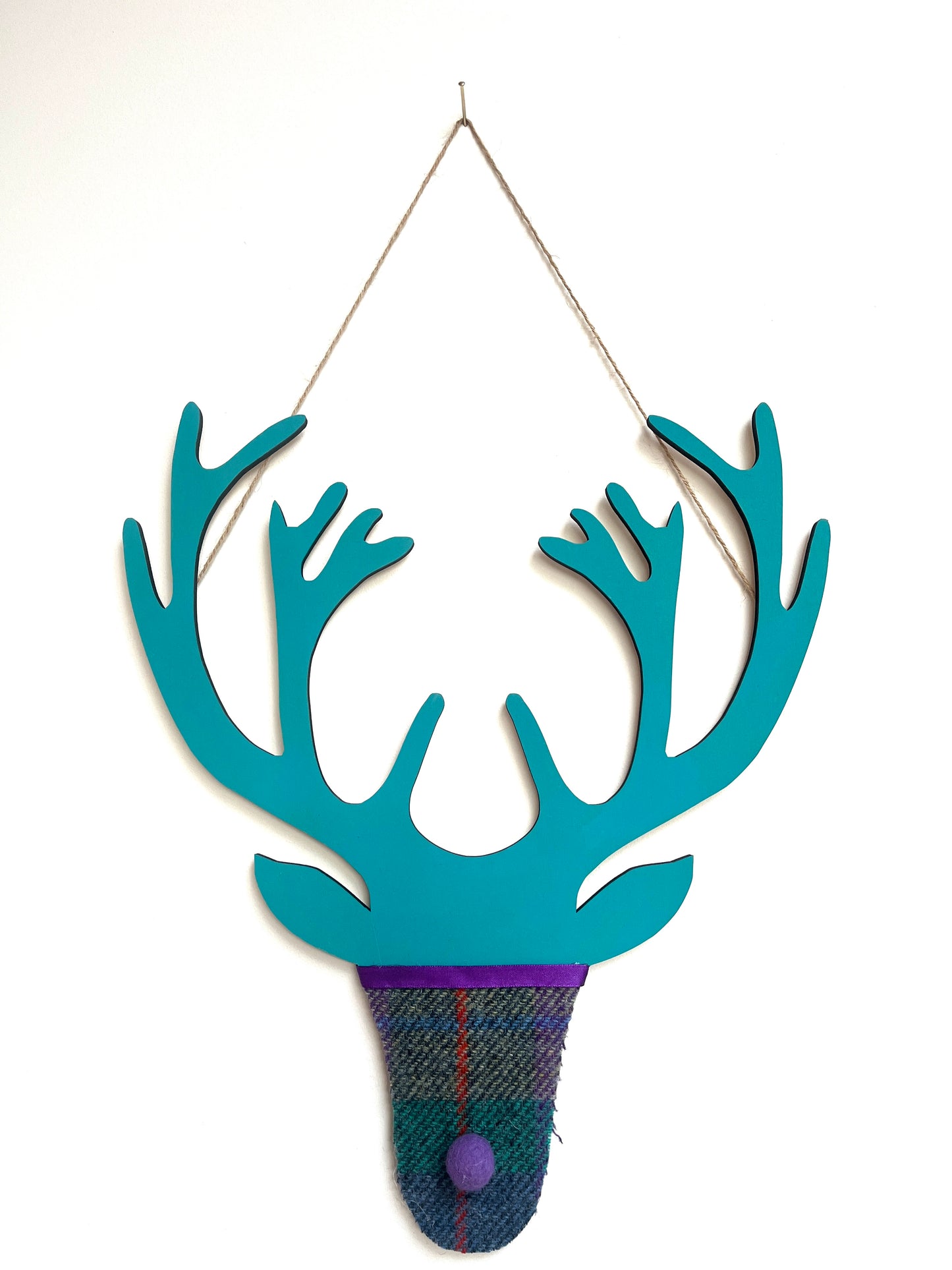 Harris tweed stag heads