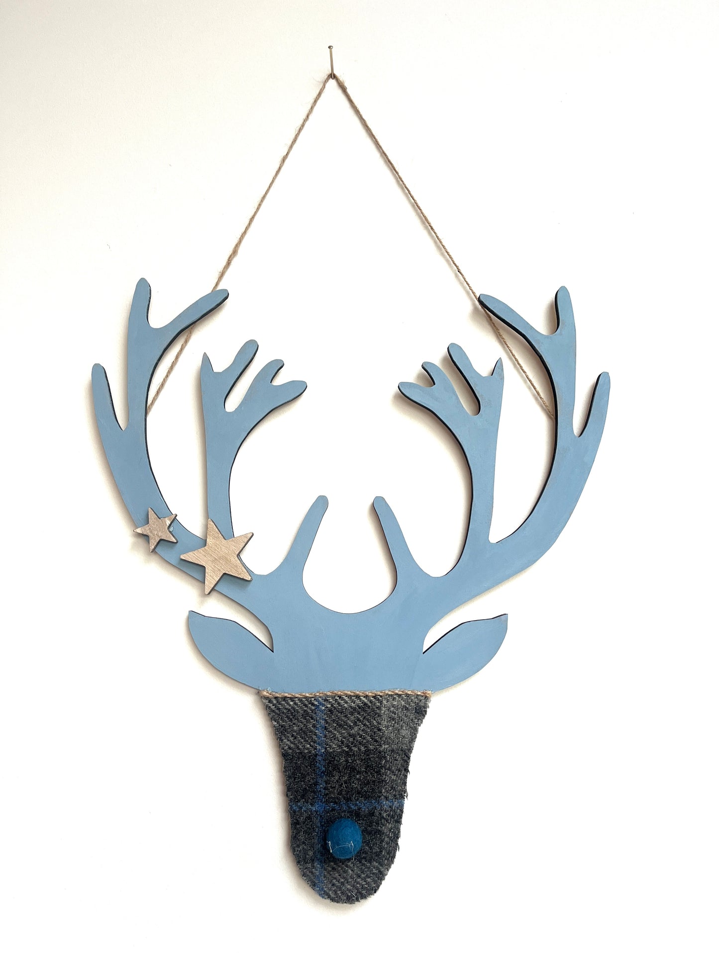 Harris tweed stag heads