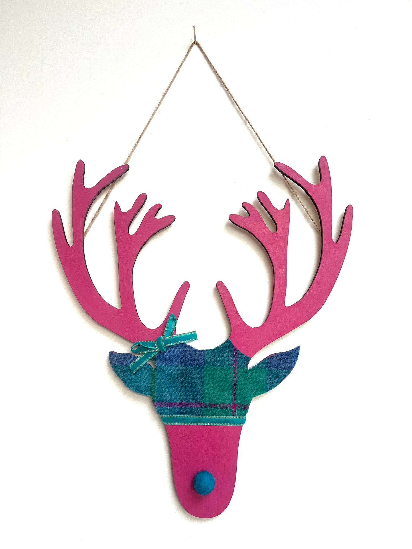 Harris tweed stag heads