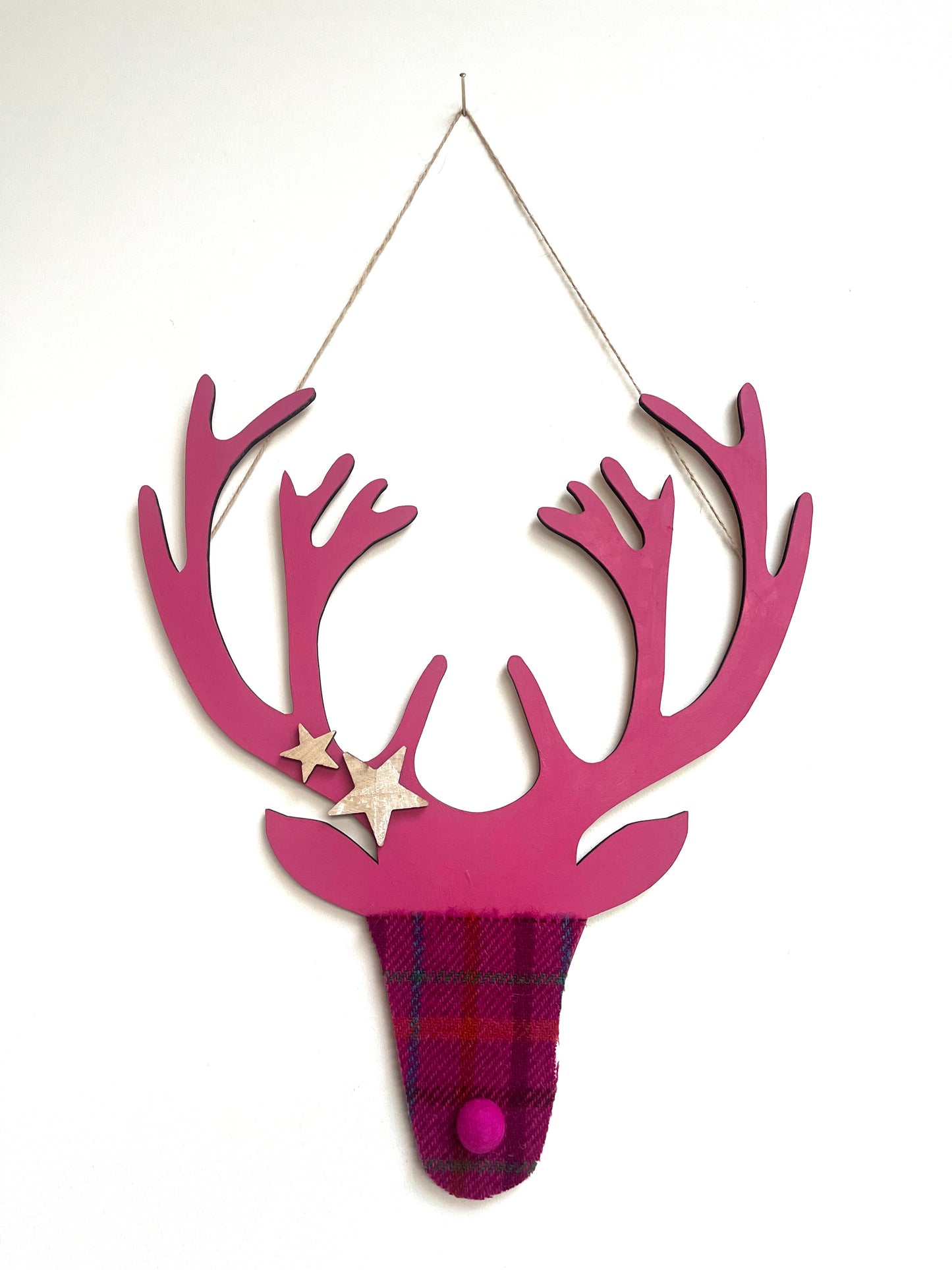 Harris tweed stag heads