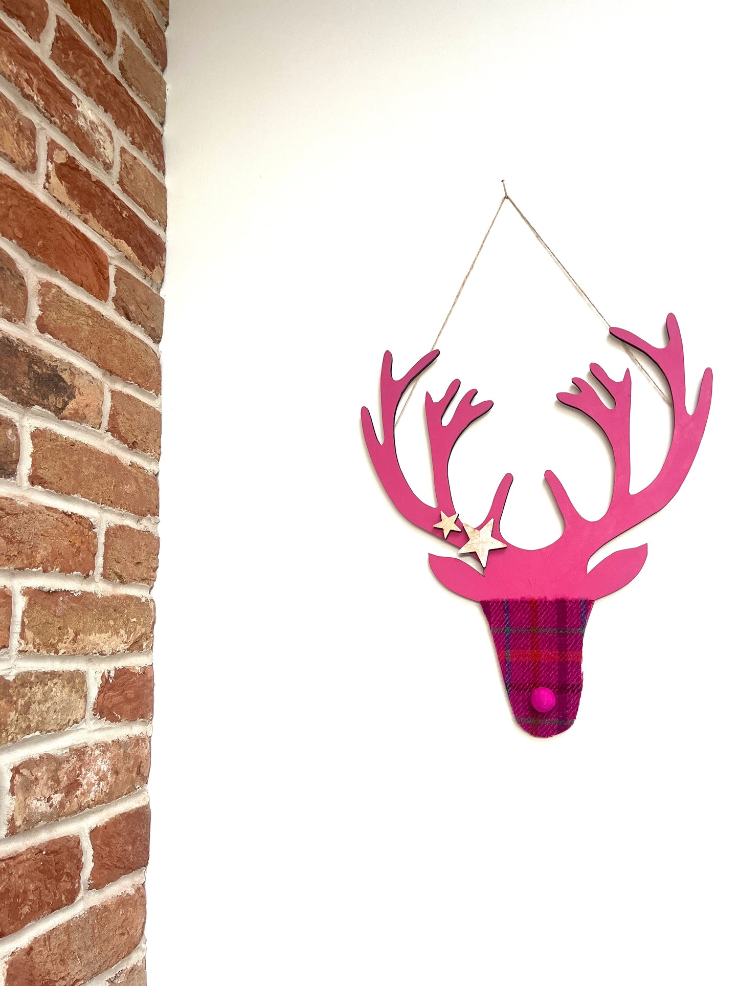 Harris tweed stag heads