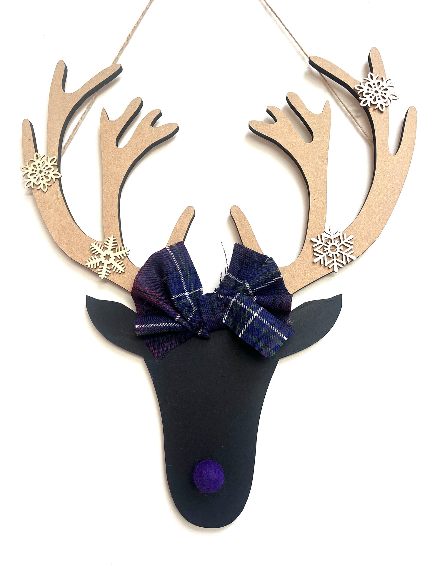 Harris tweed stag heads