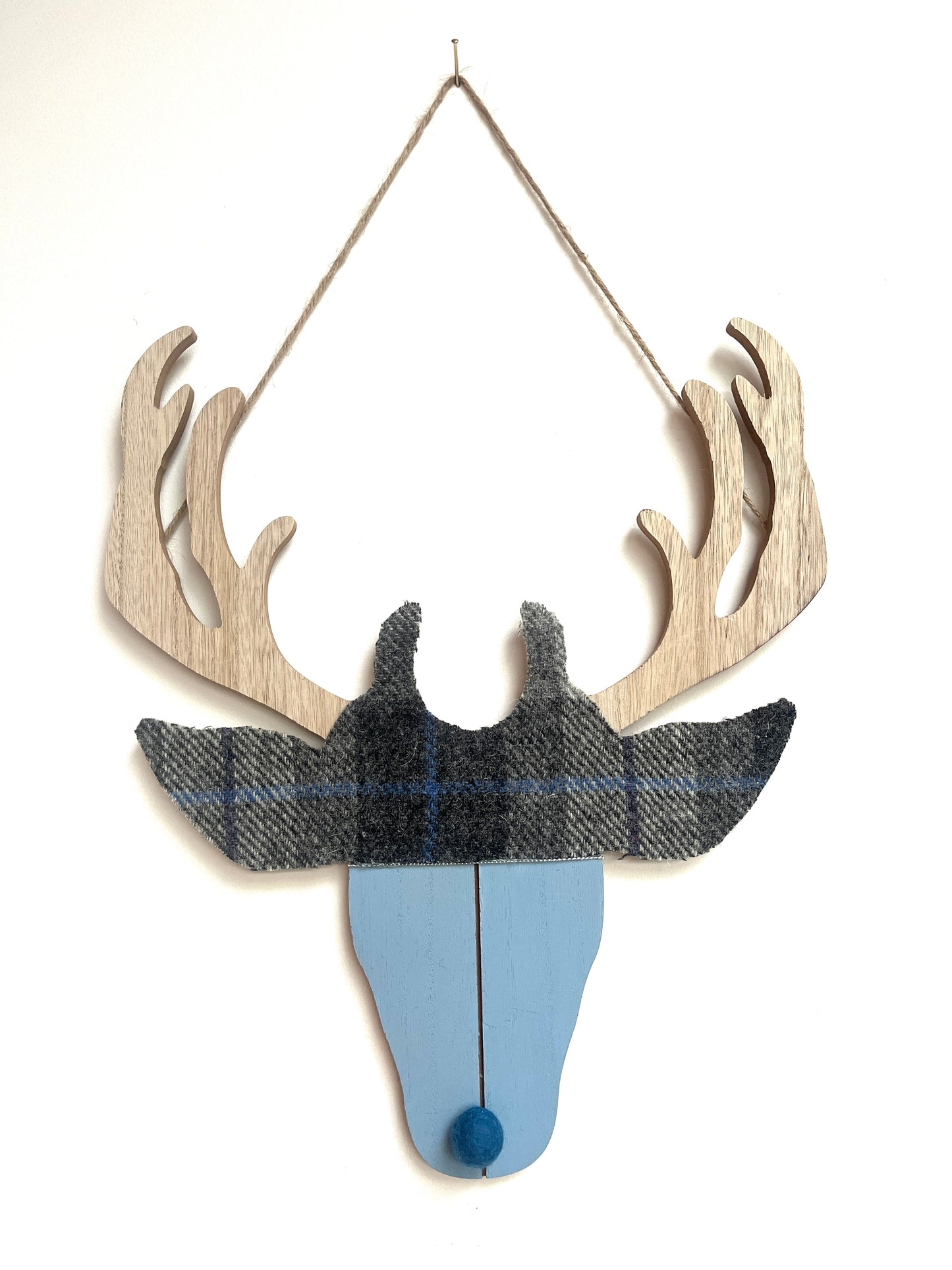 Harris tweed stag heads