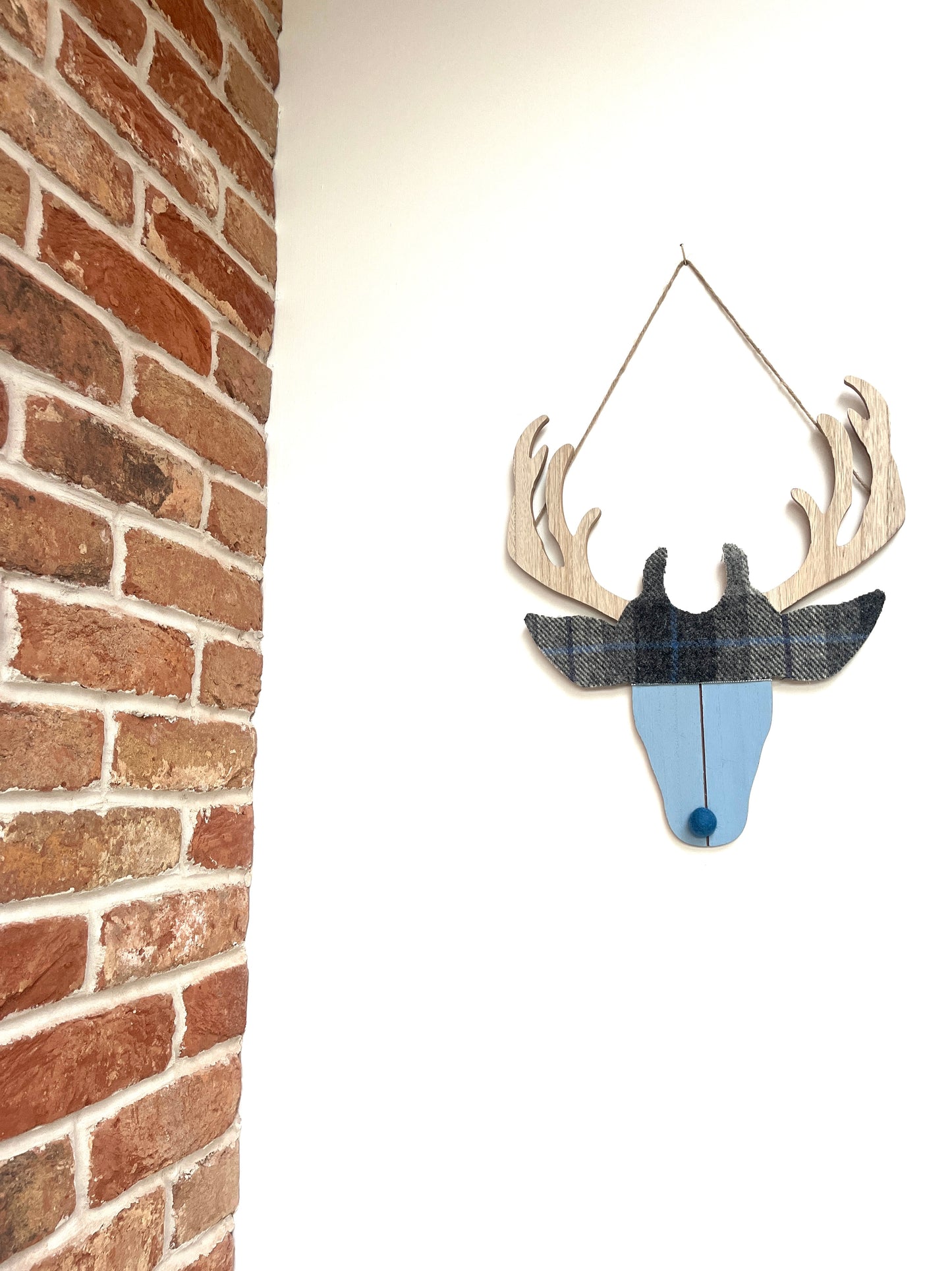Harris tweed stag heads