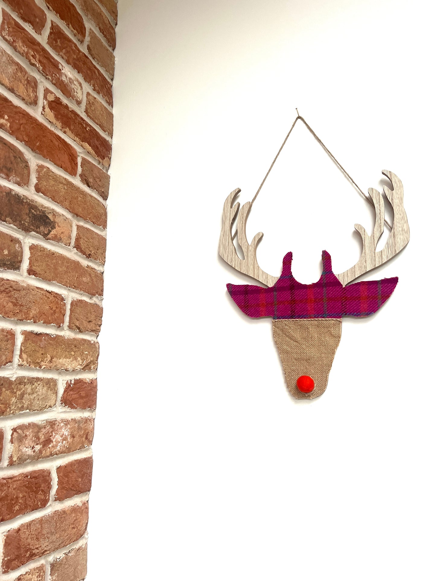 Harris tweed stag heads