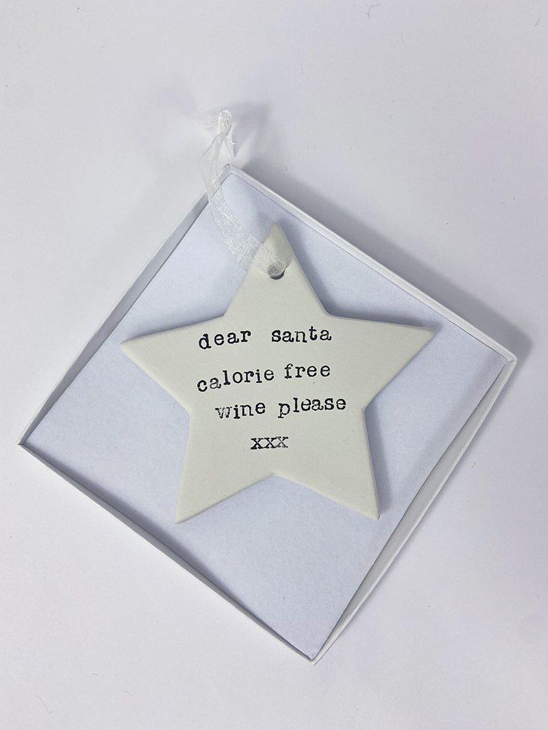Handmade decorations - personalised hanging stars