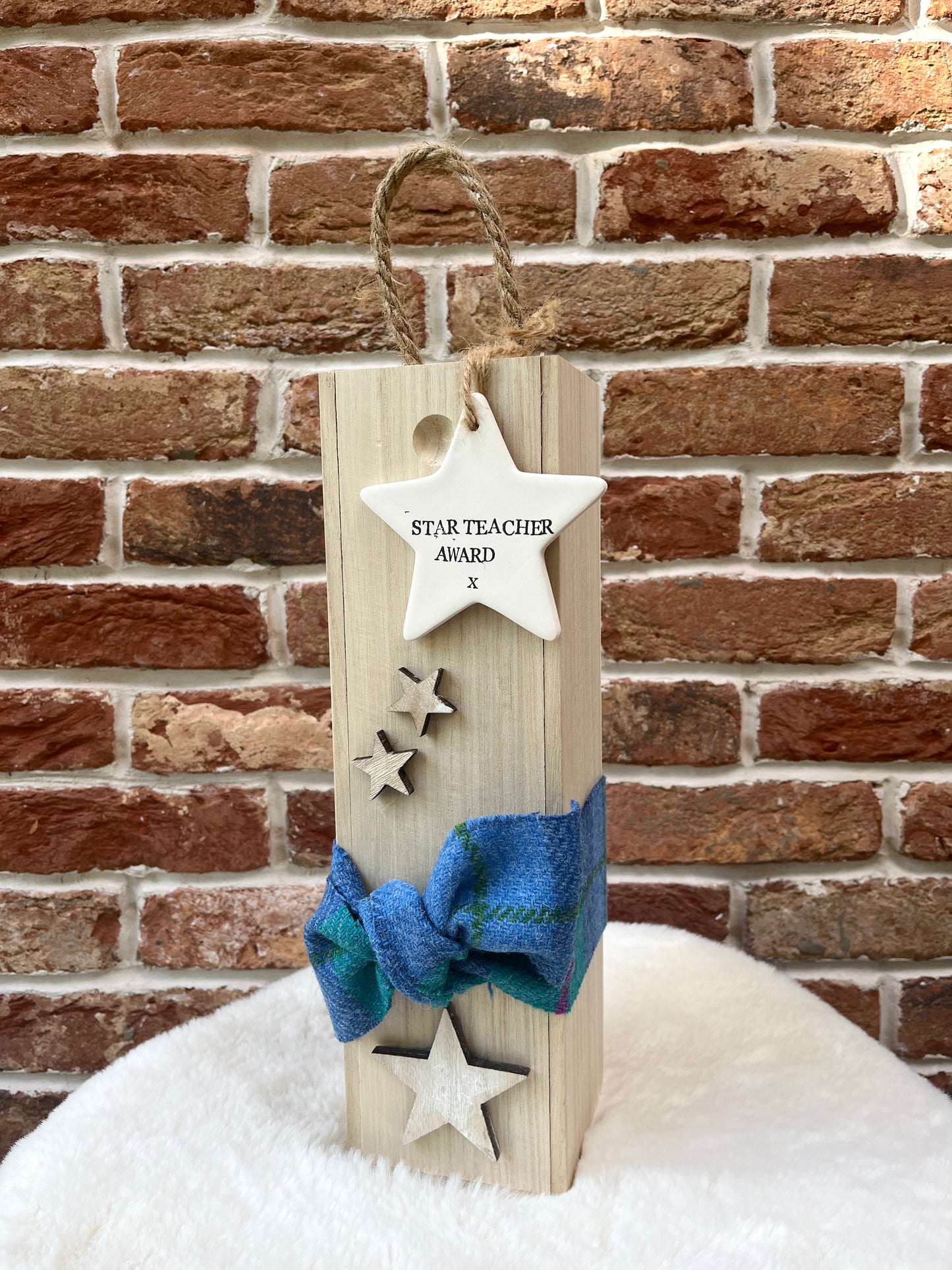 Personalised keepsake wine bottle box with Harris Tweed.