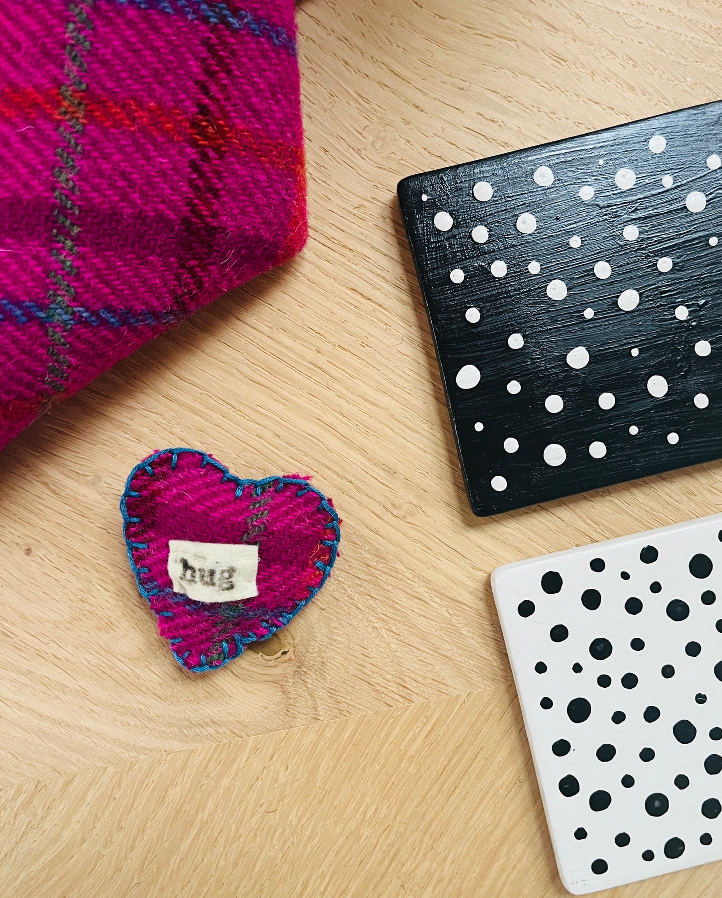 “Spotty dotty” coasters
