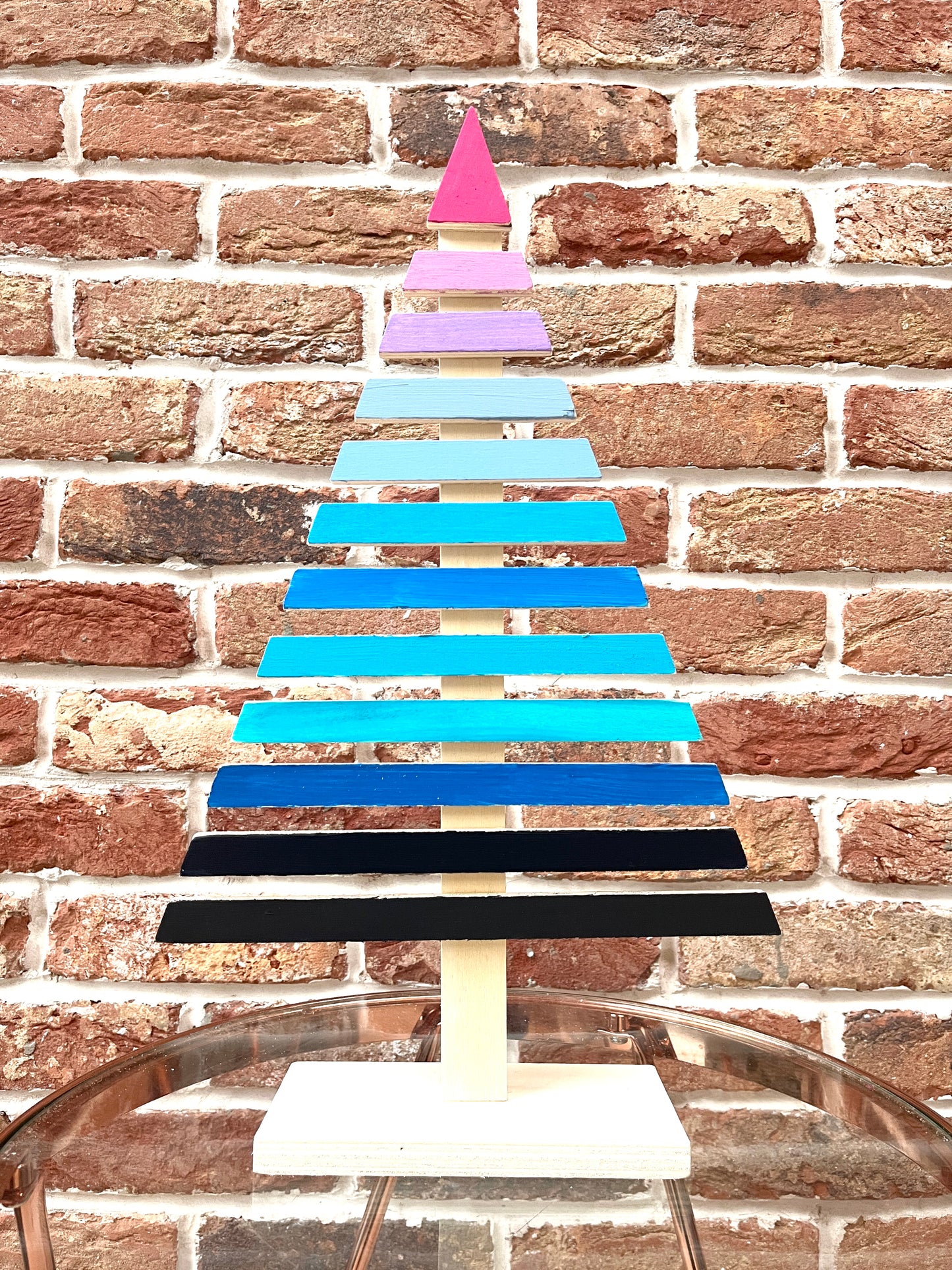 Scandi handpainted rainbow tree