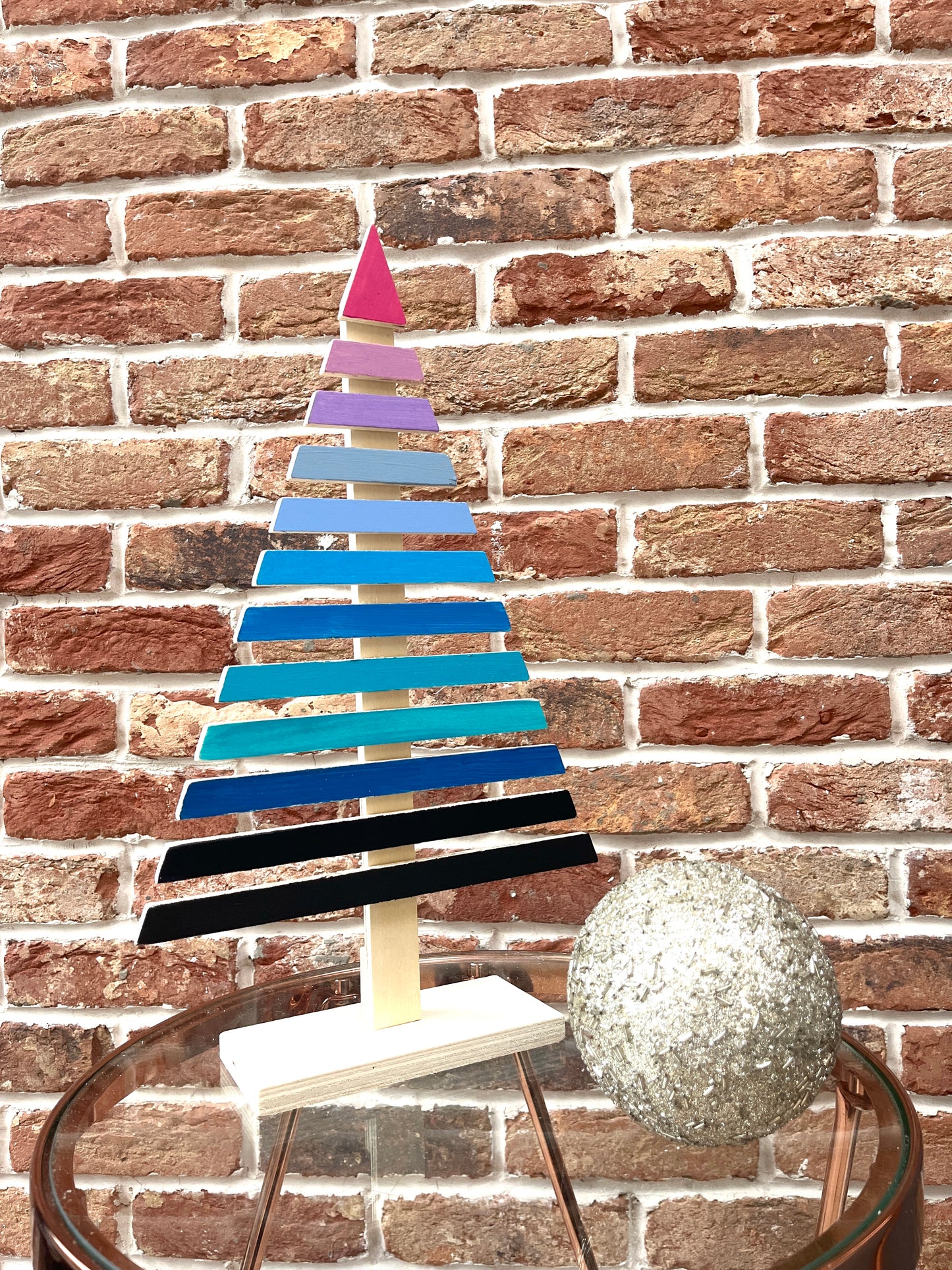 Scandi handpainted rainbow tree