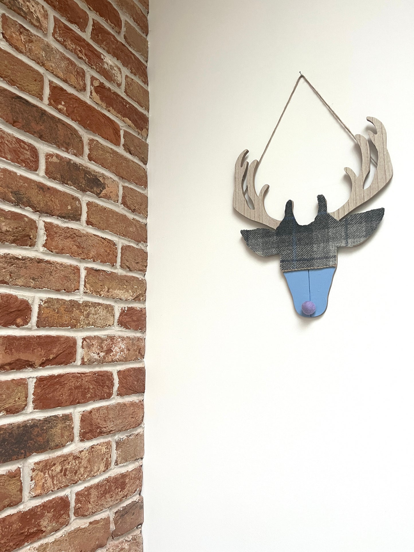 Harris tweed stag heads