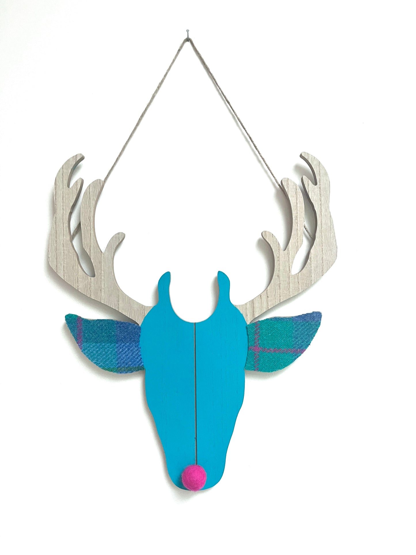 Harris tweed stag heads