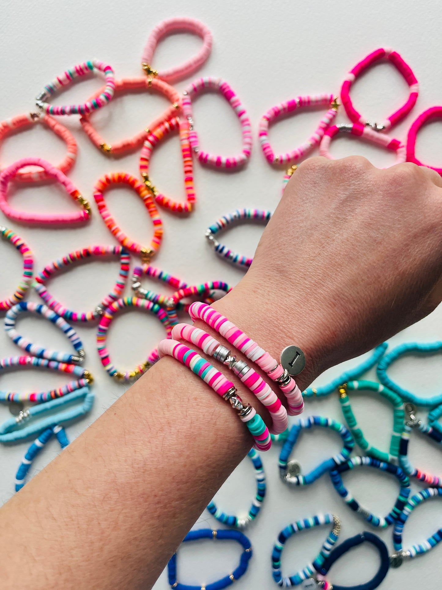 Happy Heishi bead bracelets!
