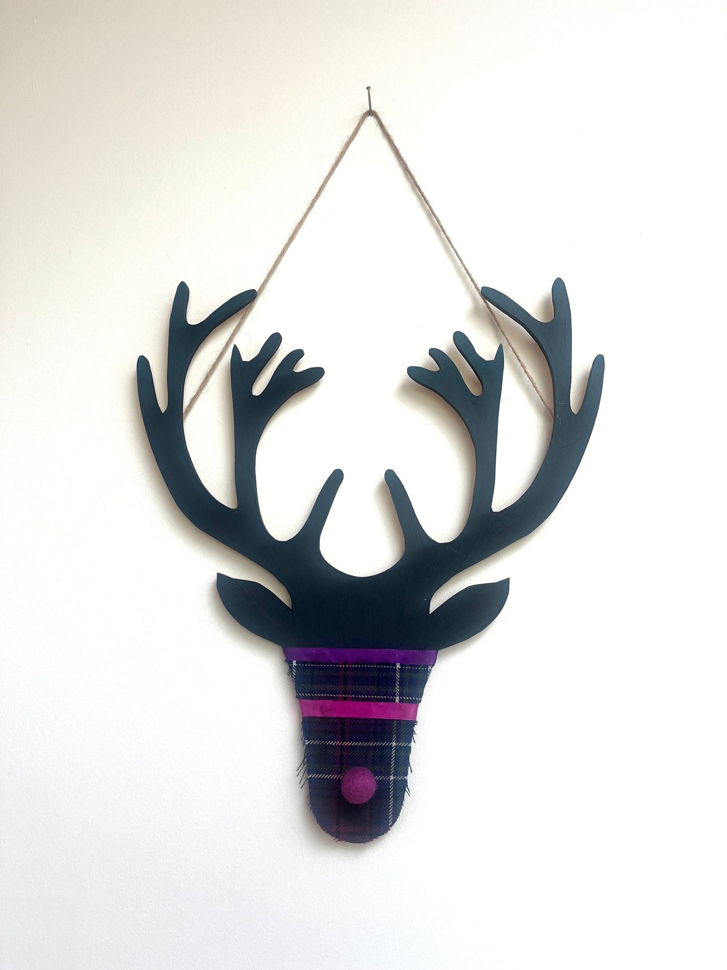 Harris tweed stag heads