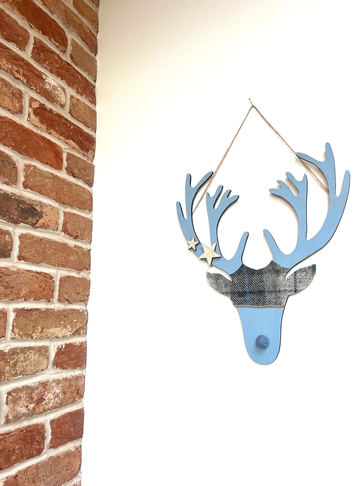 Harris tweed stag heads