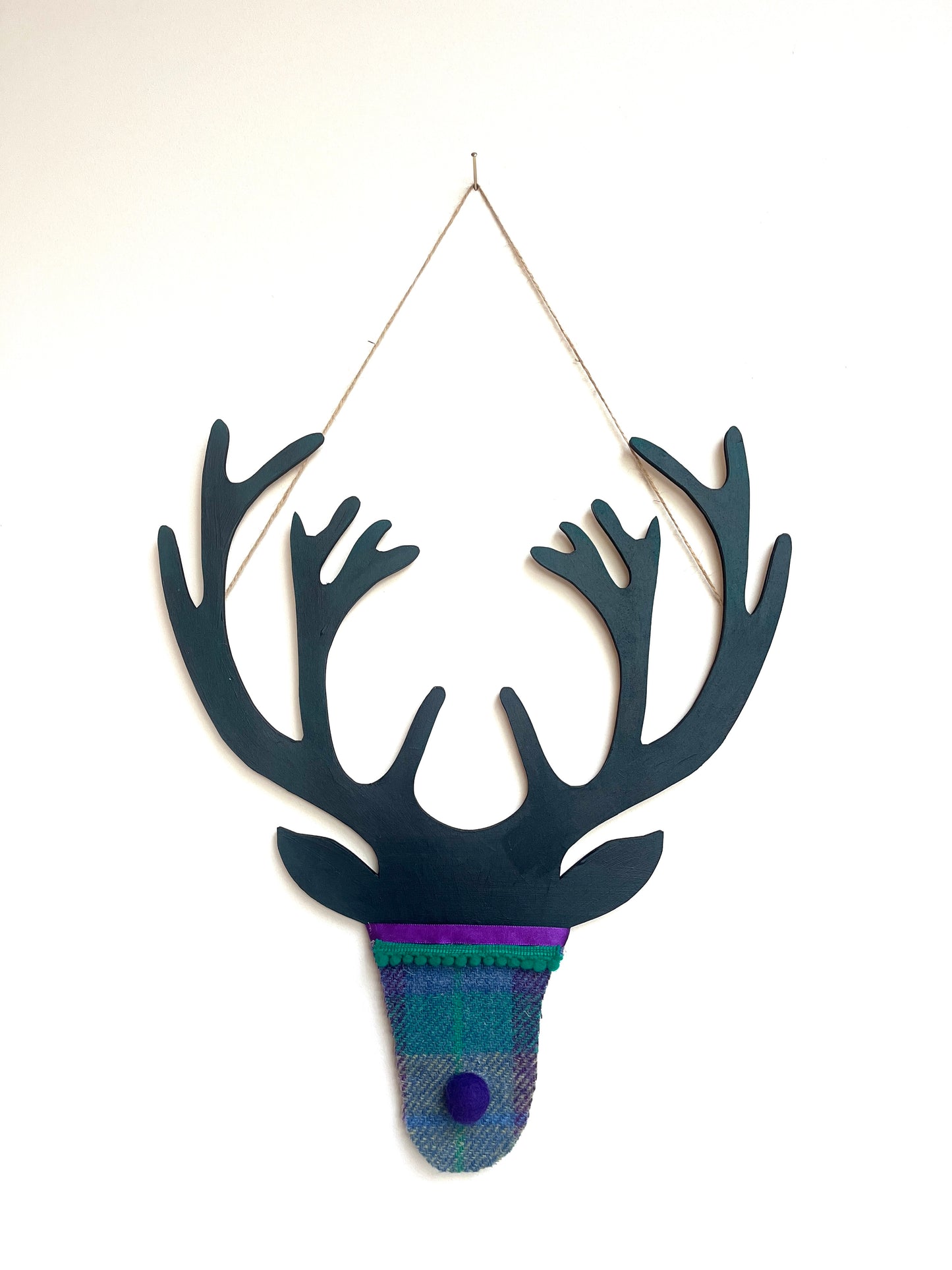 Harris tweed stag heads