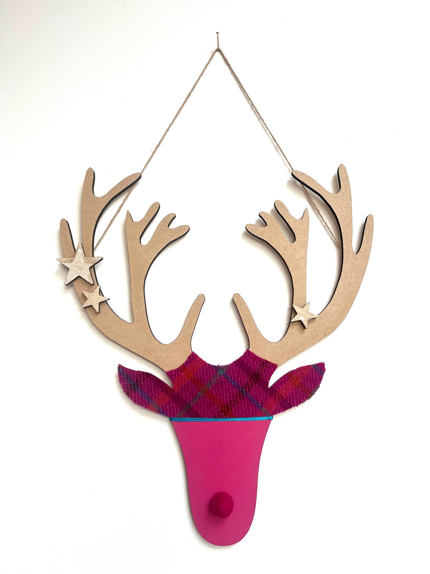 Harris tweed stag heads