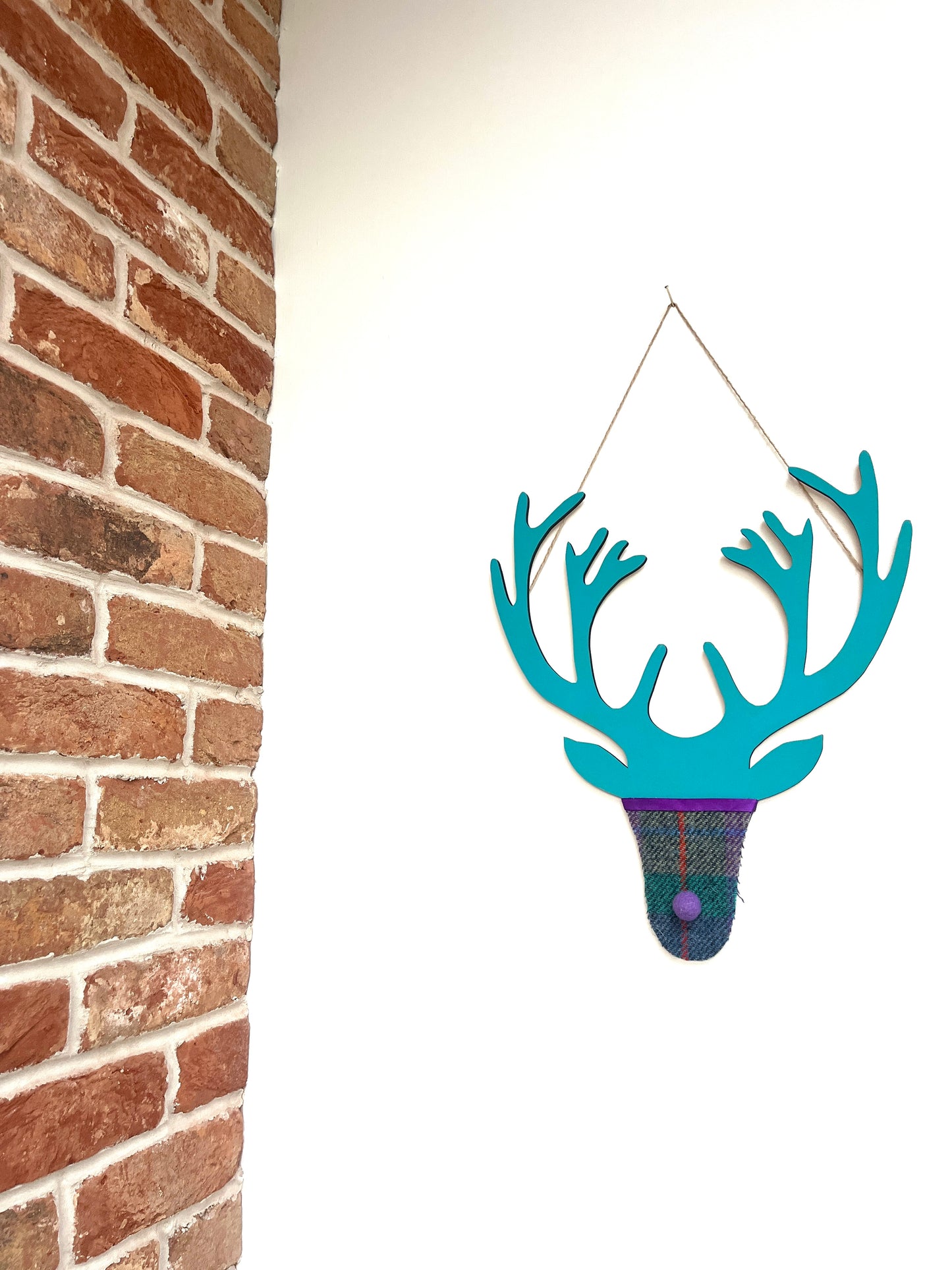 Harris tweed stag heads