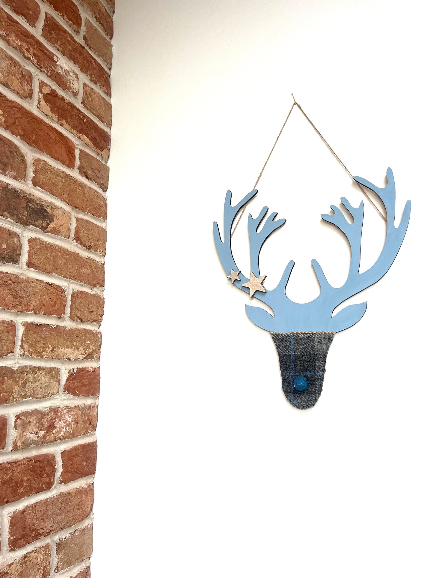 Harris tweed stag heads