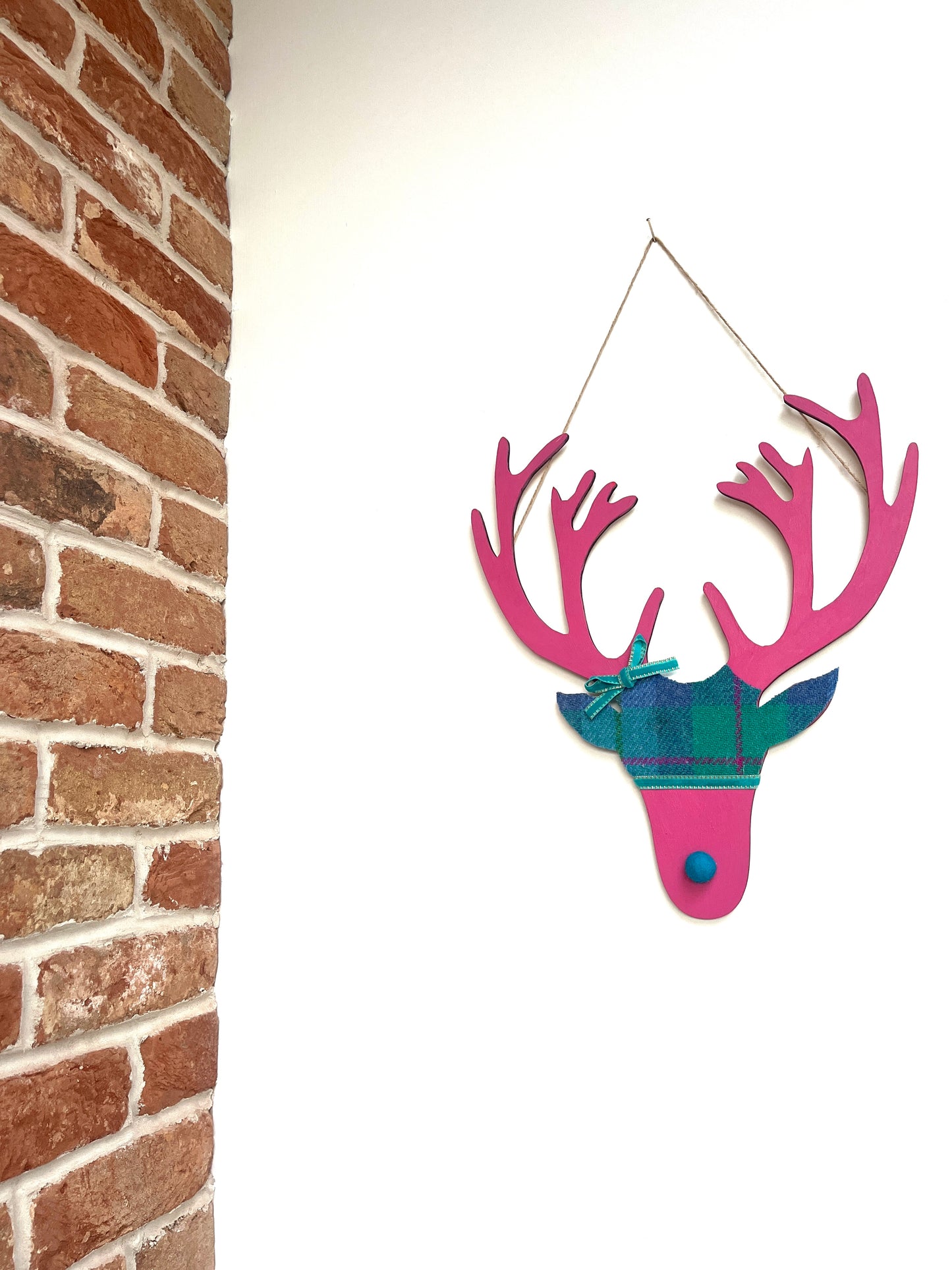 Harris tweed stag heads