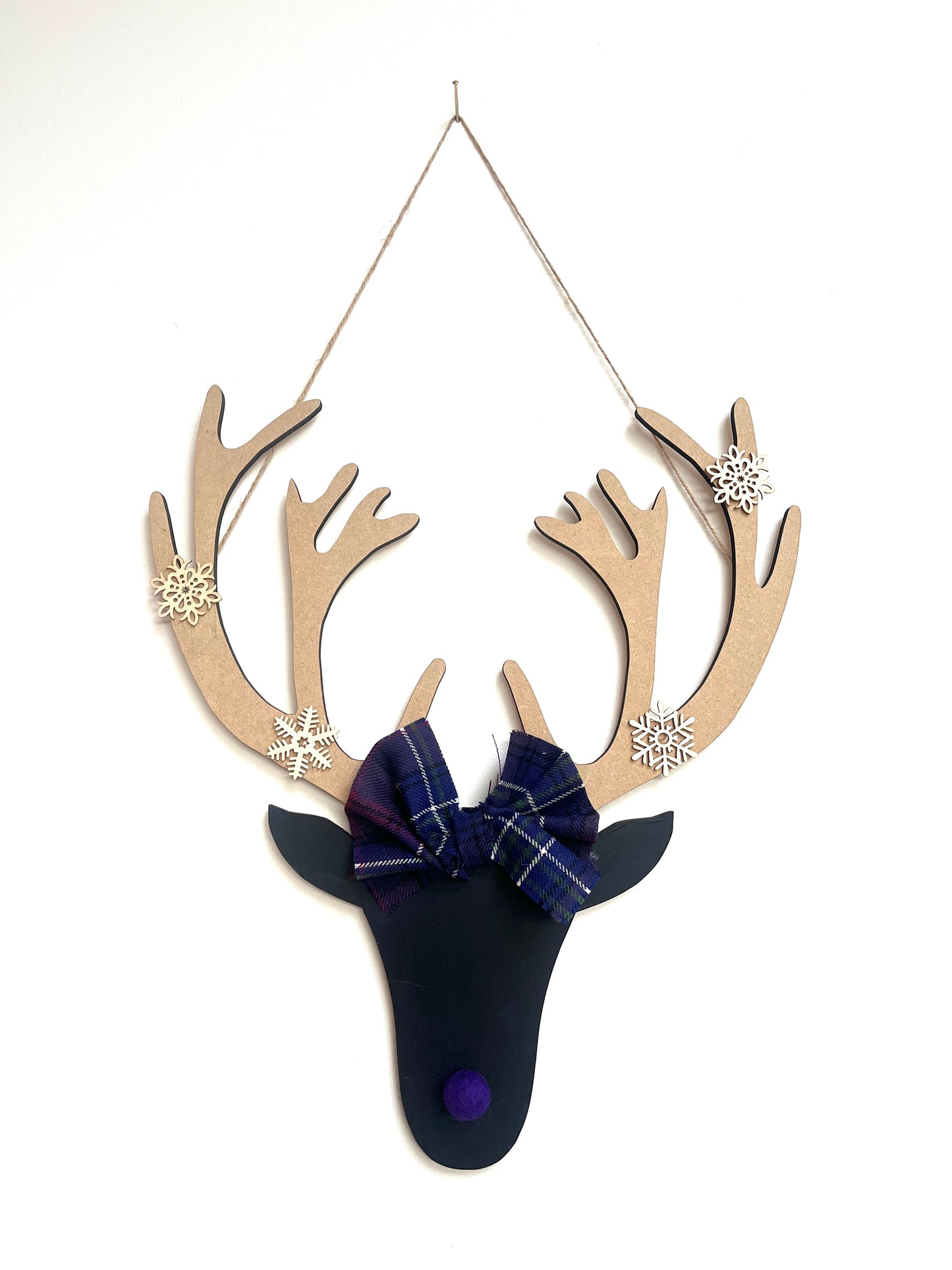 Harris tweed stag heads