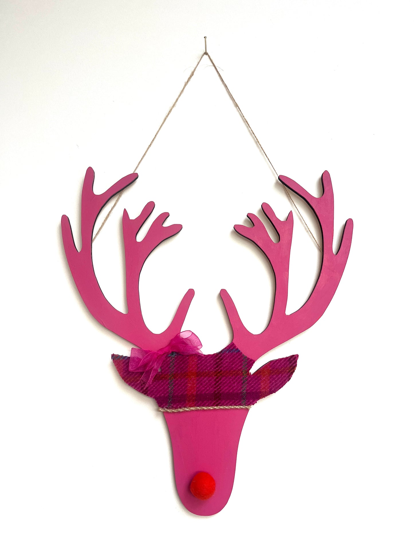 Harris tweed stag heads