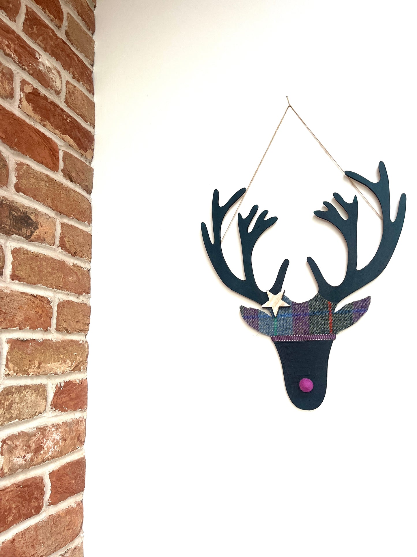 Harris tweed stag heads