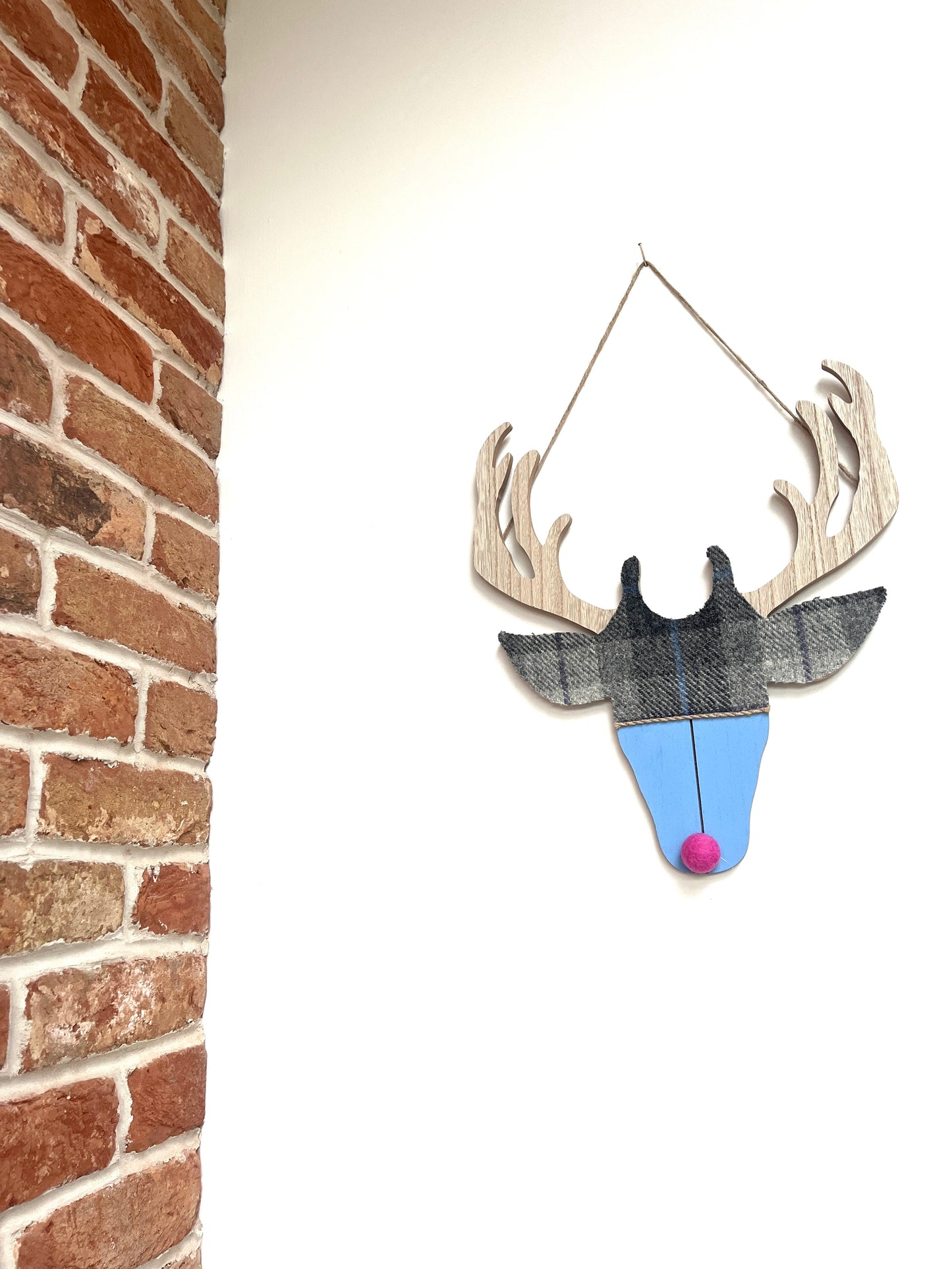 Harris tweed stag heads