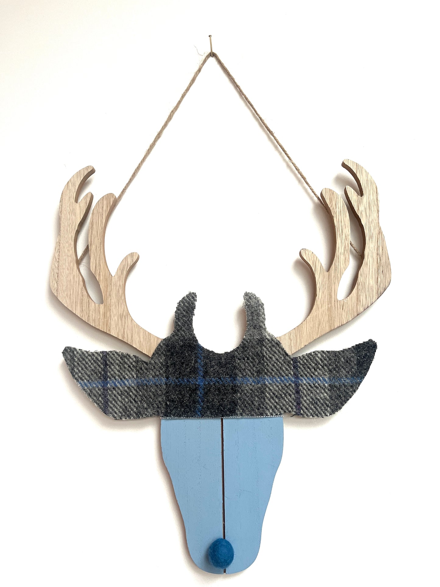 Harris tweed stag heads