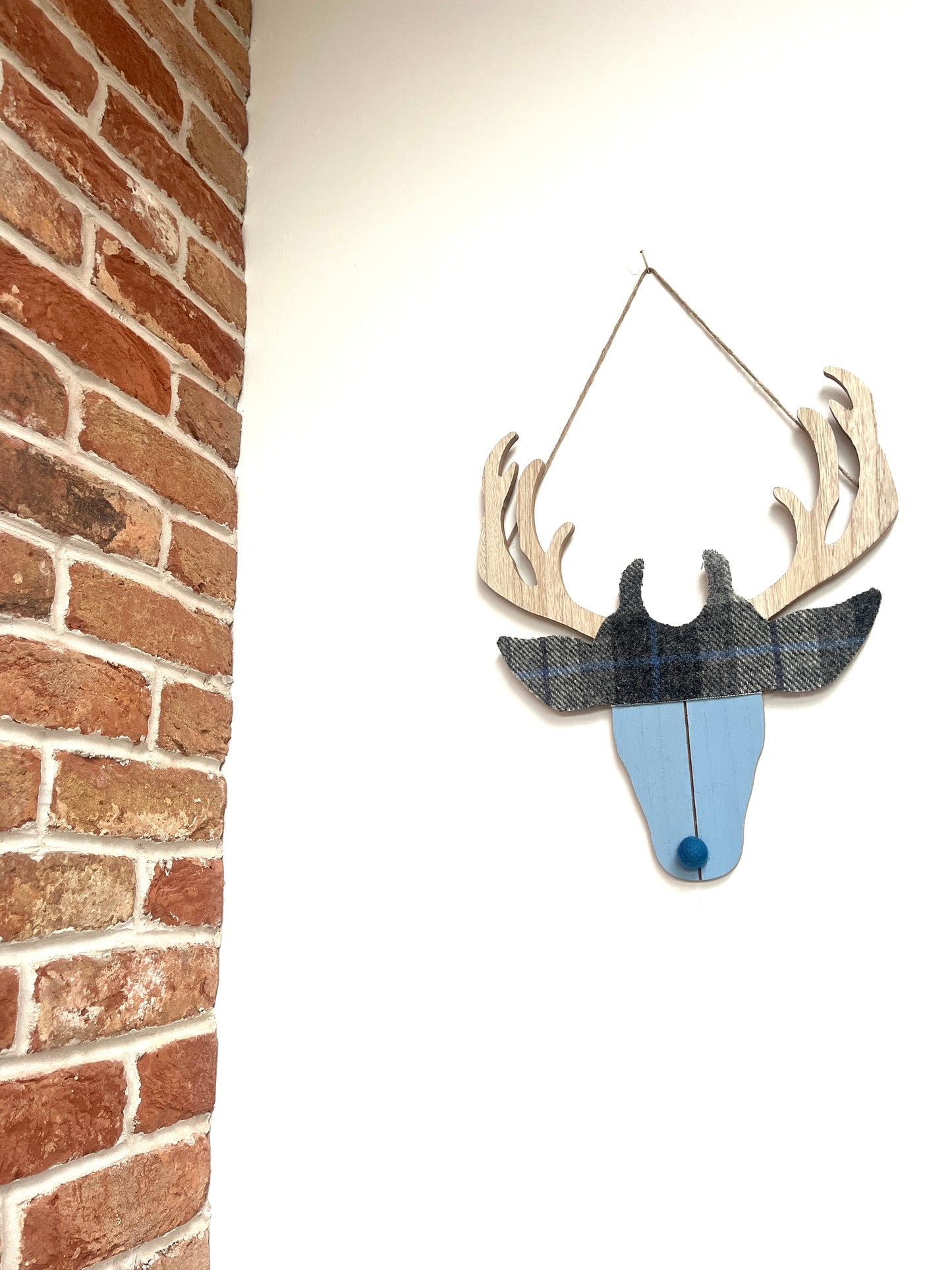 Harris tweed stag heads