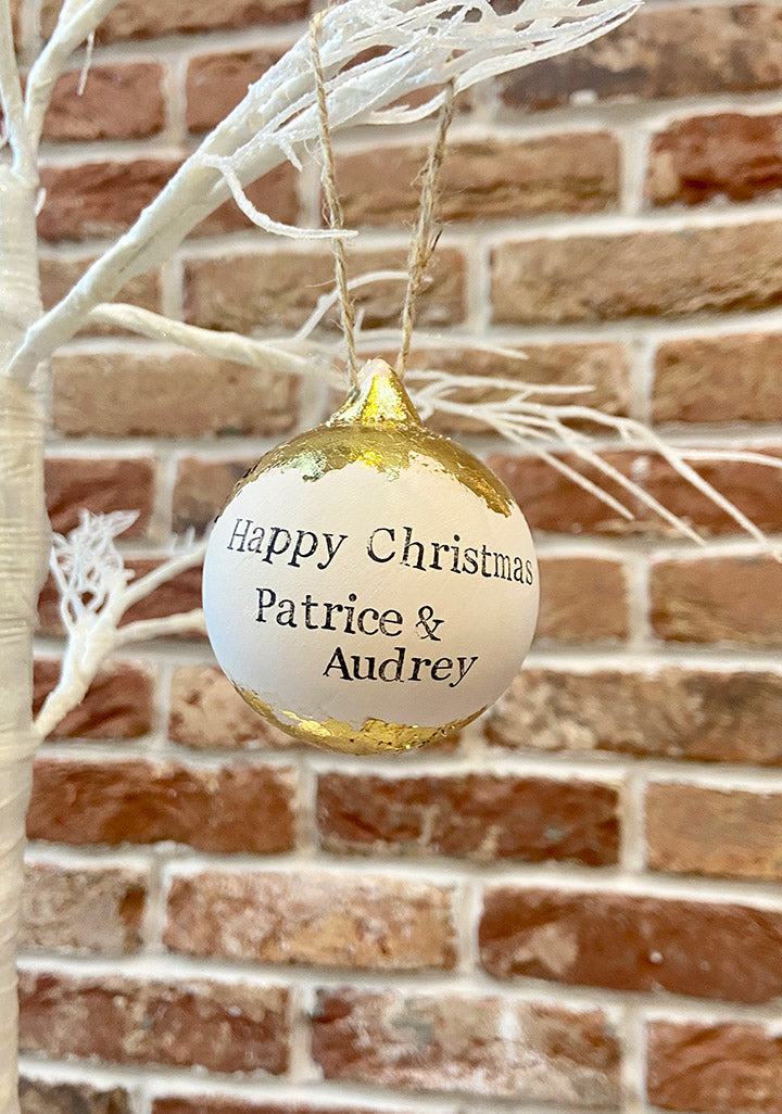 Handmade peronalised bauble