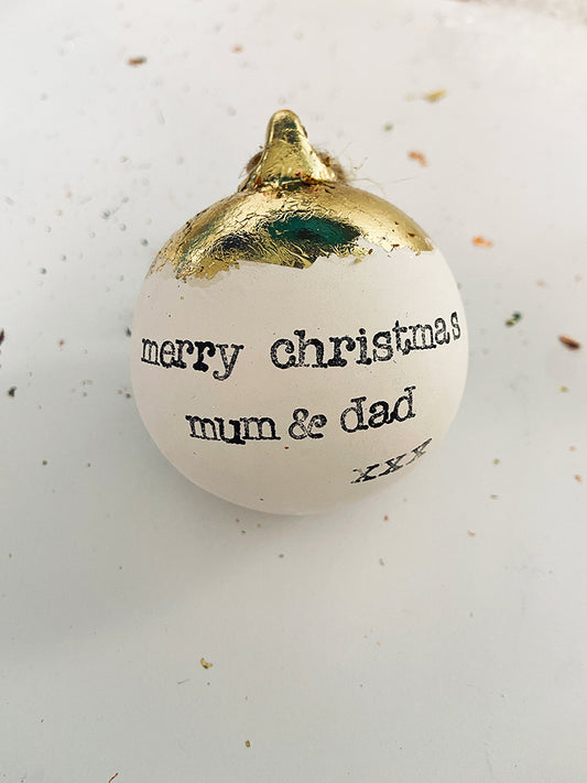 Handmade peronalised bauble