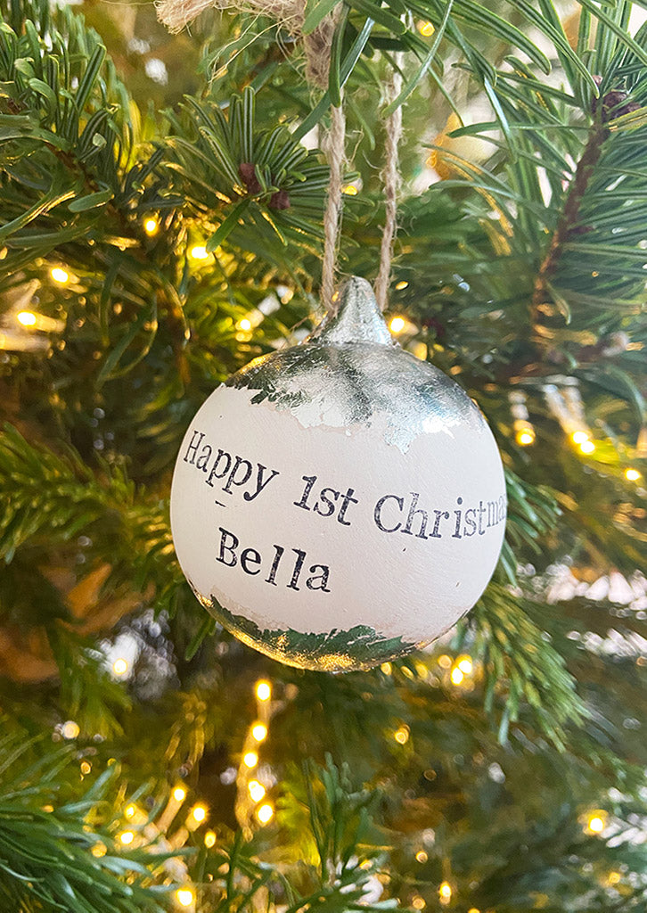 Handmade peronalised bauble