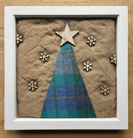 Framed Tweed Christmas Tree