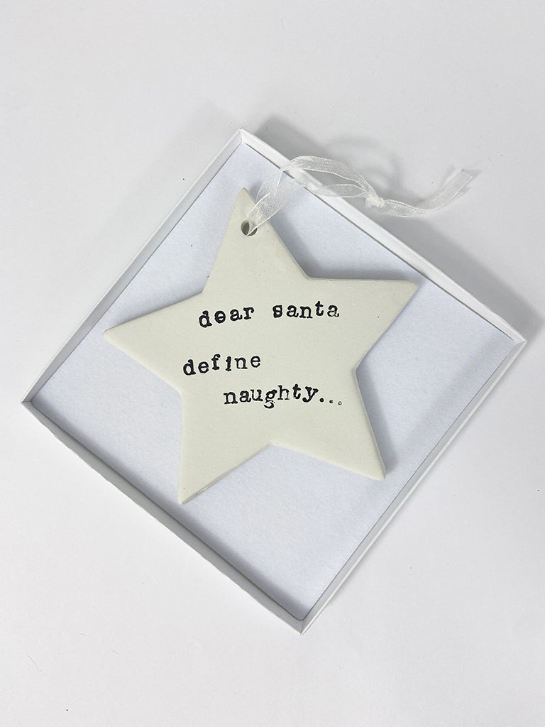 Handmade decorations - personalised hanging stars