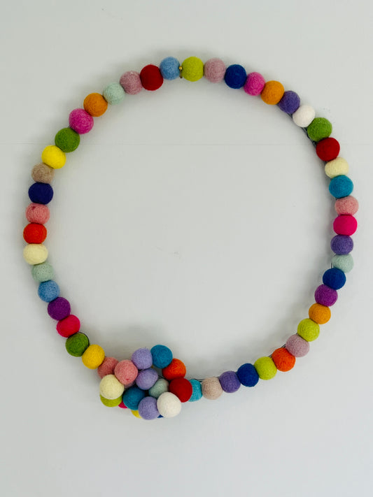 Scandi felt ball wreath