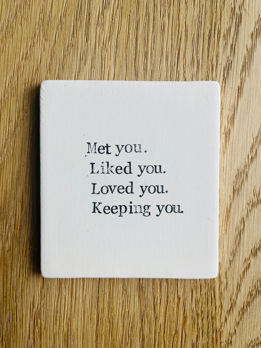 Personalised hand stamped ceramic coasters